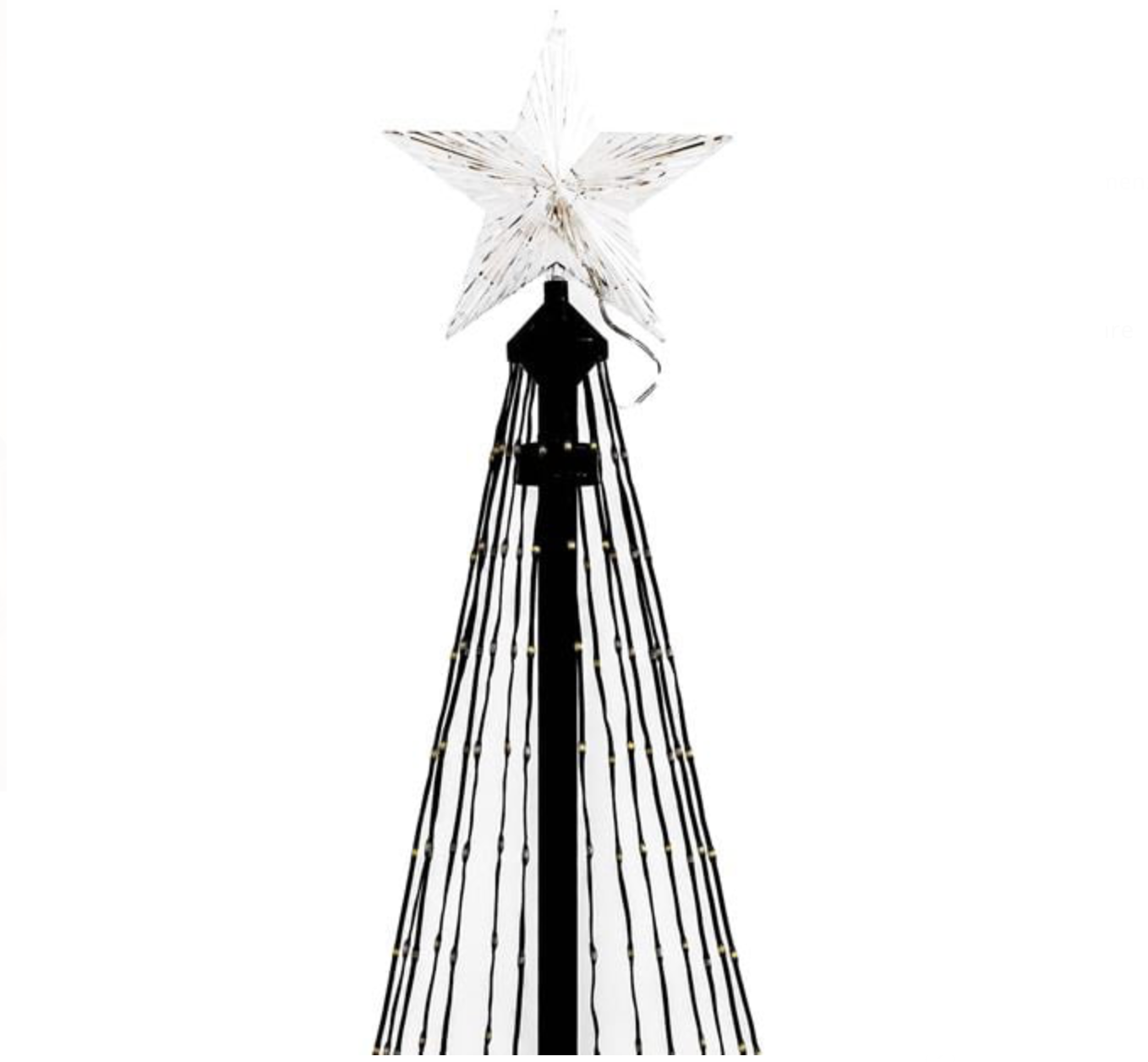 Brad de Craciun Conic cu 627 de Becuri LED Telecomanda & Program 210cm - Alb Cald