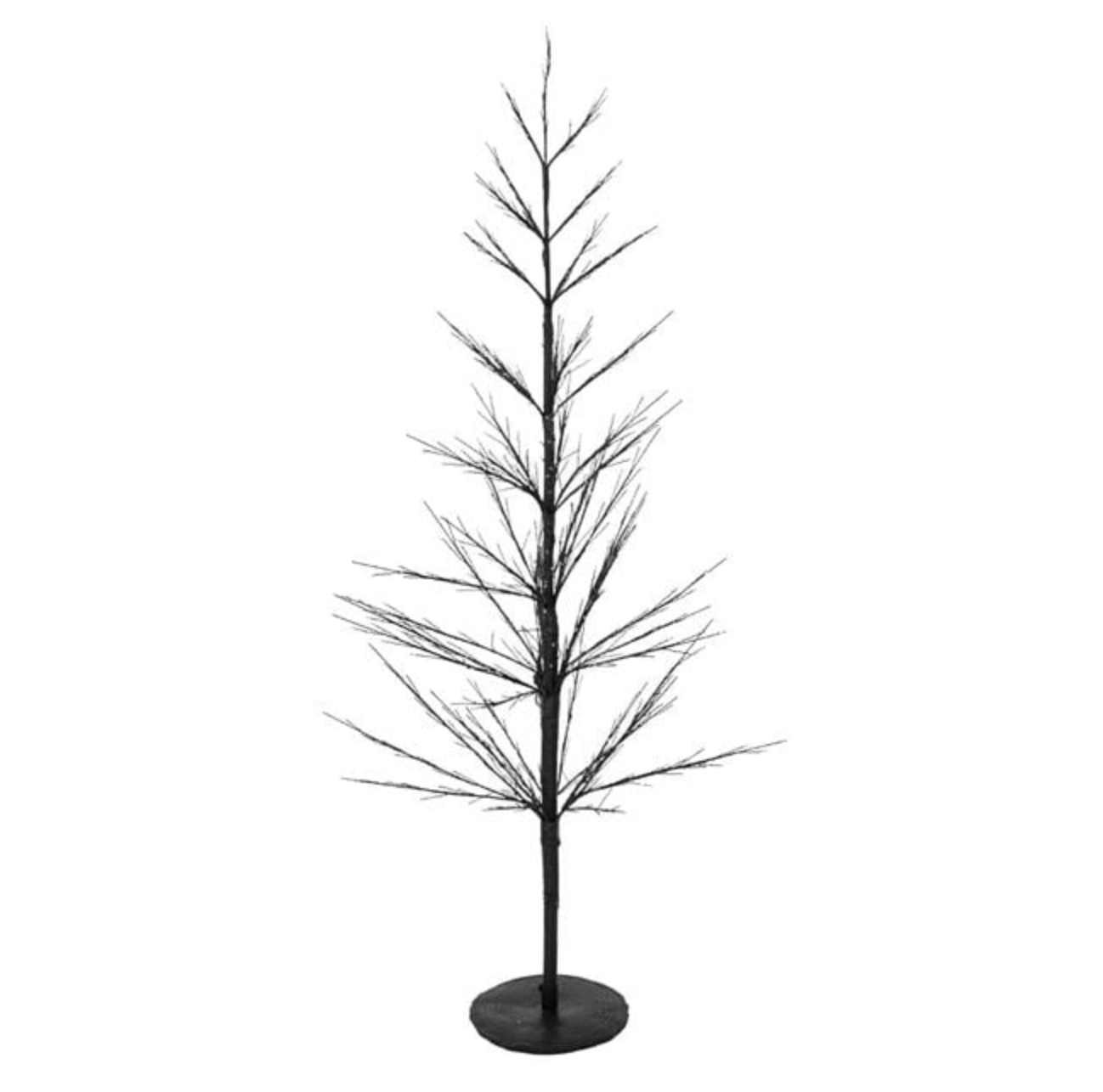 Brad Negru Artificial de Craciun cu 600 de LED-uri 1,5m - Alb Cald