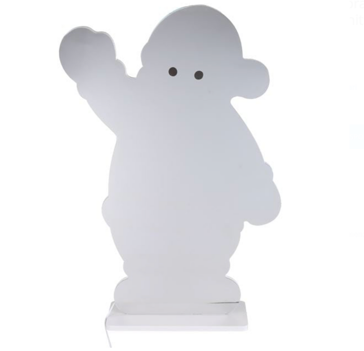 Lampa Oglinda Decorativa de Craciun Mos Craciun cu Efect Infinit & LED 38x10x59cm