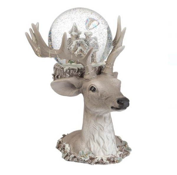 Figurina Decorativa de Craciun Cap de Ren cu LED 17x21x22cm