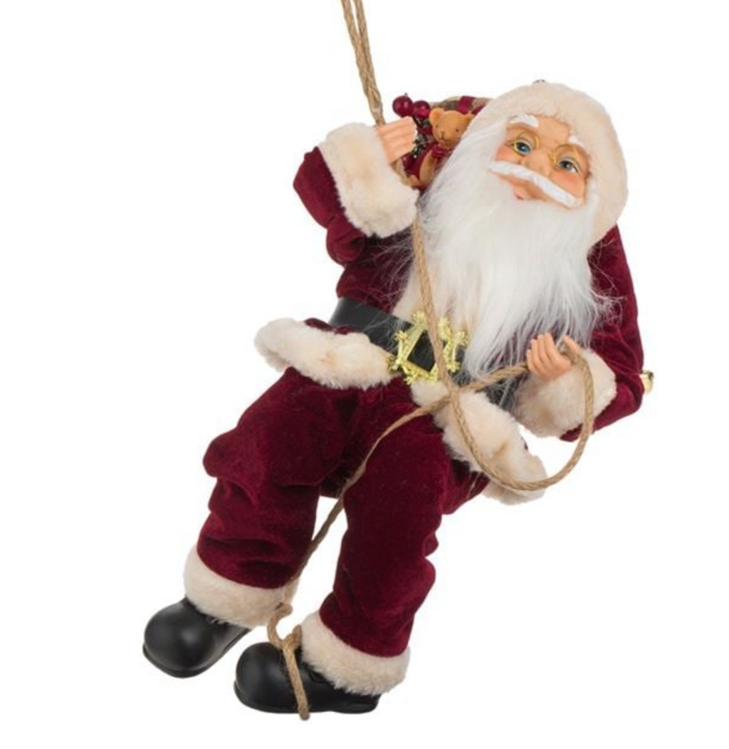 Figurina Decorativa Suspendabila Mos Craciun cu Sac 45cm