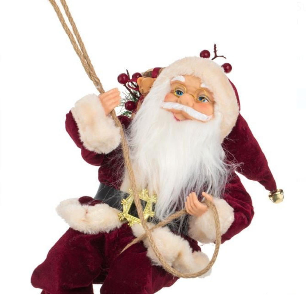 Figurina Decorativa Suspendabila Mos Craciun cu Sac 45cm