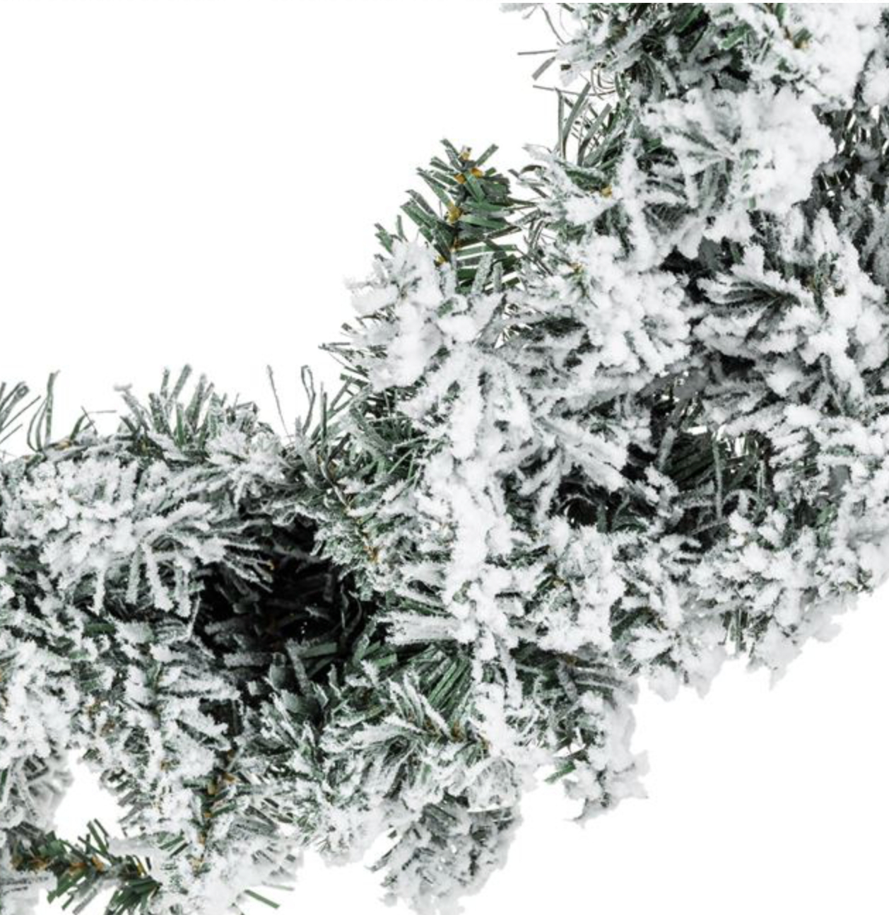 Coronita Decorativa de Craciun Verde Ninsa cu 120 de Crengute - Ø60cm