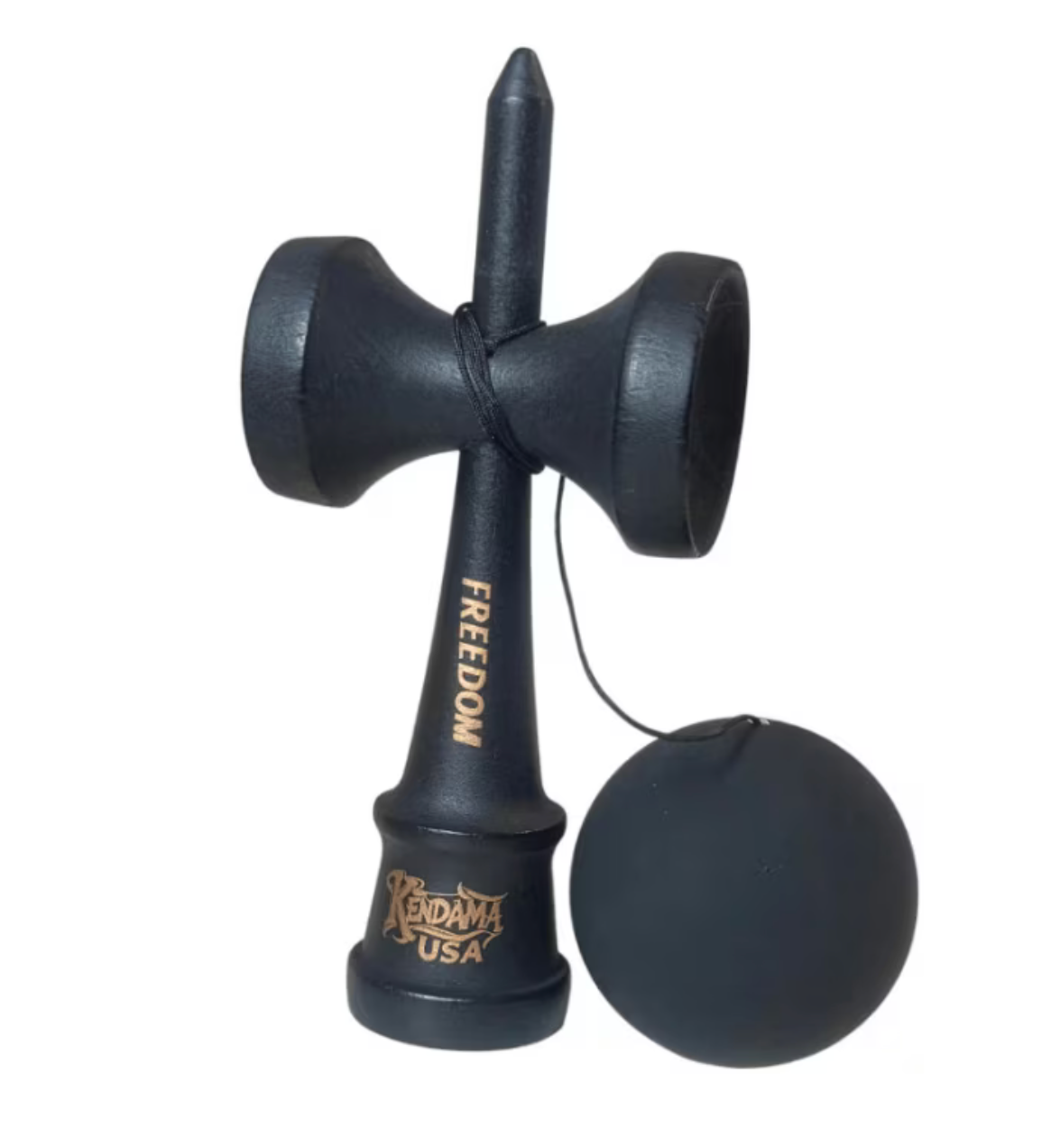 Kendama USA Forever - Bila cu Rubber Grip (All Black Edition)