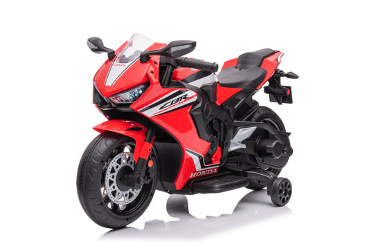 Motocicleta Electrica Honda Pentru Copii, Licenta Oficiala Honda, Baterie Li-ION, Roti Suport, 2 Culori