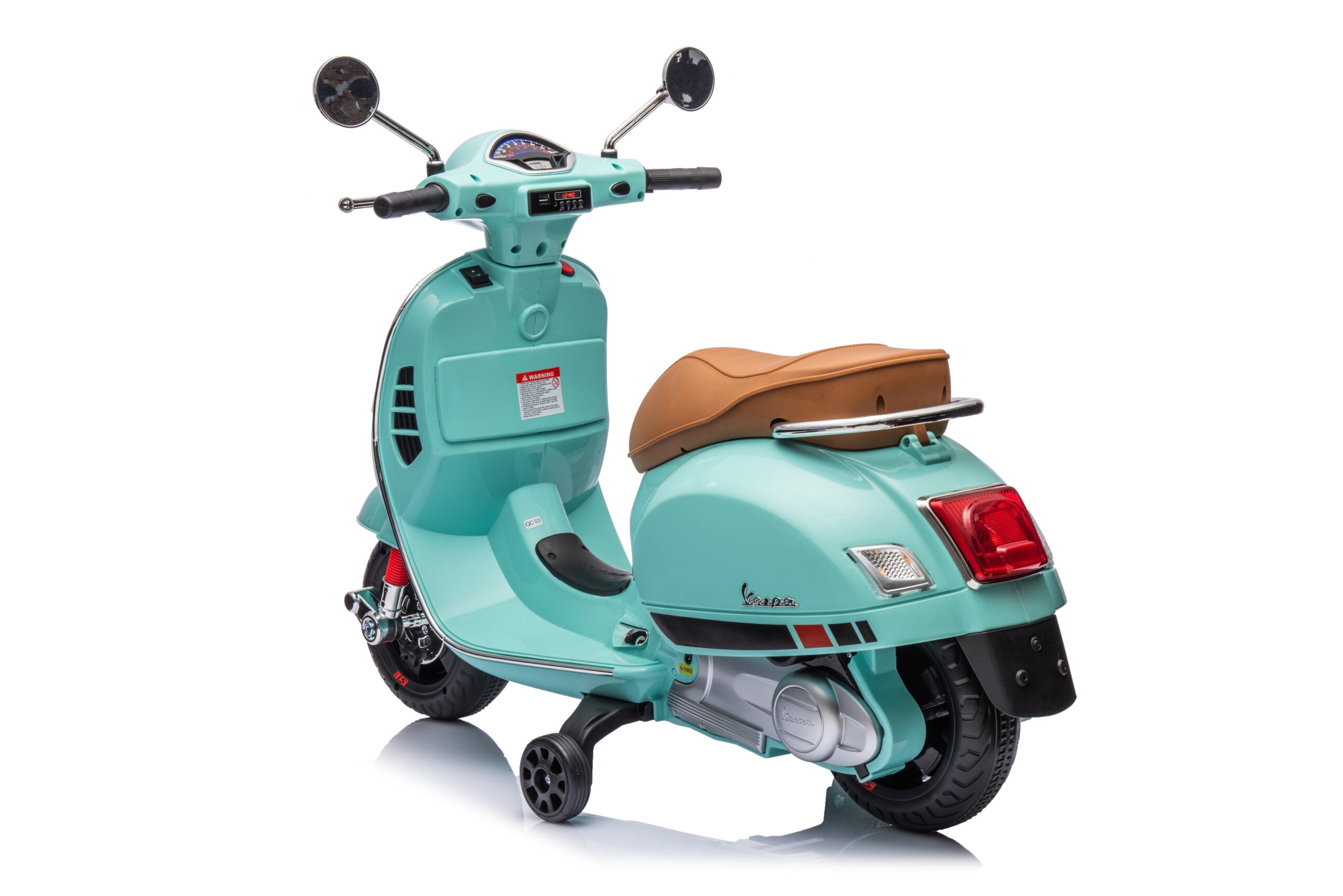 Scuter Electric Vespa®, Baterie Li-ION, 2 Culori, sezut din piele 3-6 ani