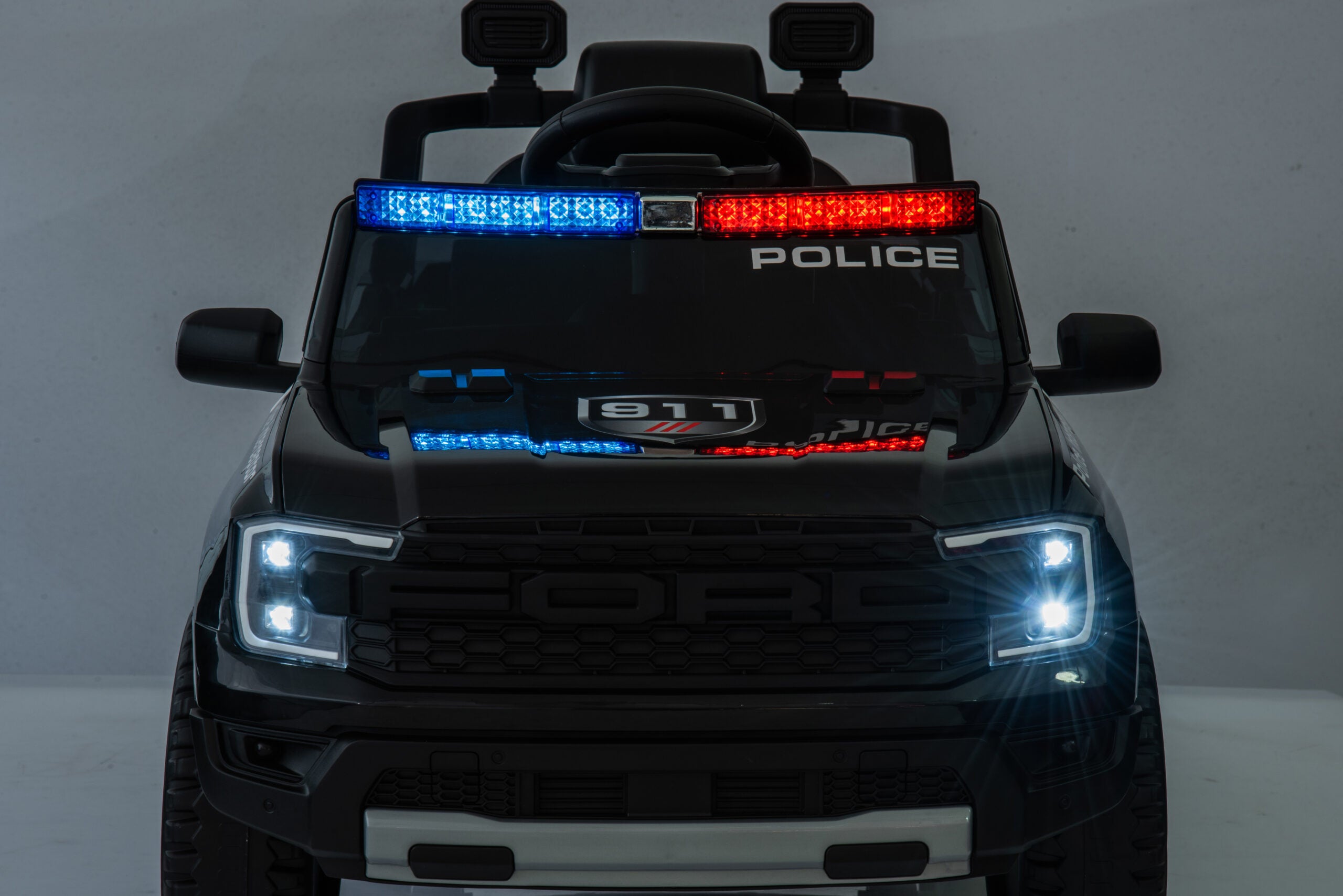 Masinuta Electrica pentru copii Ride-On, Ford Ranger Politie, Baterie Li-ION, Scaun de piele, 2-7 ani