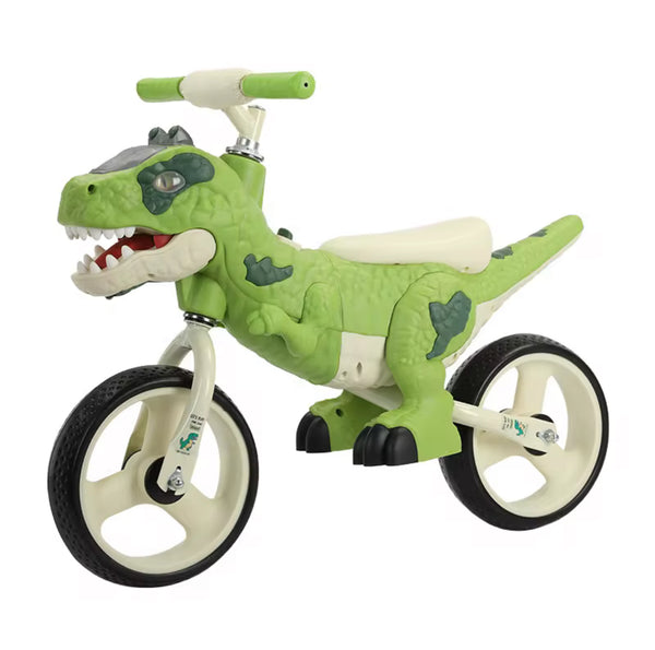 Bicicleta de echilibru pentru copii, model dinozaur, muzica, varsta 2-6 ani, verde