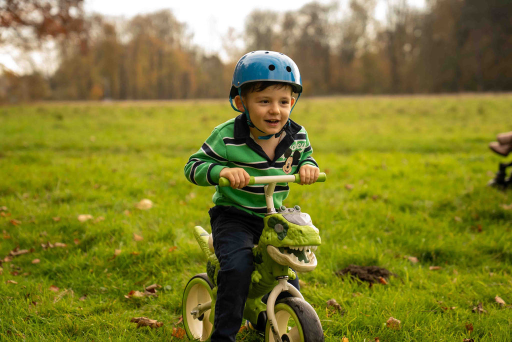 Bicicleta de echilibru pentru copii, model dinozaur, muzica, varsta 2-6 ani, roz
