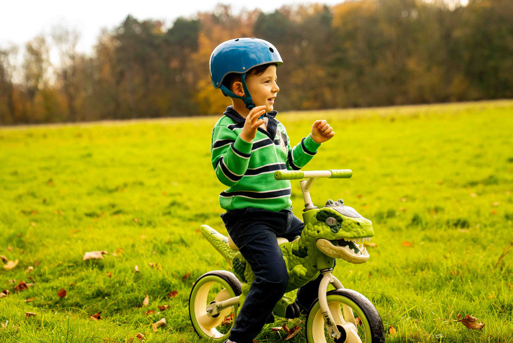 Bicicleta de echilibru pentru copii, model dinozaur, muzica, varsta 2-6 ani, roz