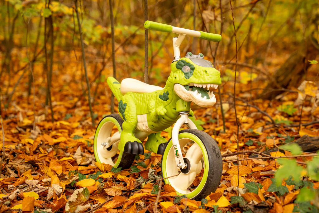 Bicicleta de echilibru pentru copii, model dinozaur, muzica, varsta 2-6 ani, roz