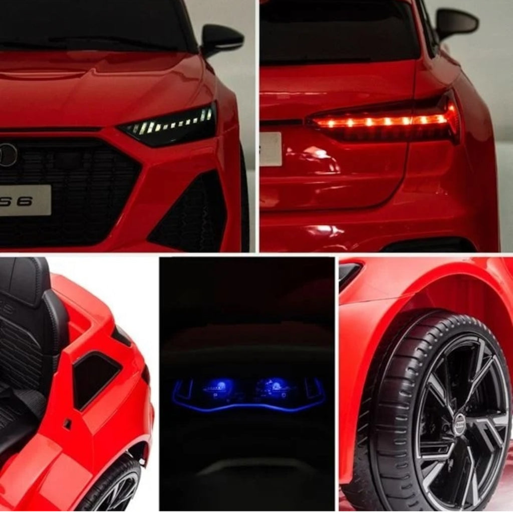 Masina Electrica cu Acumulator Audi RS6 Rosie 6V 4.5AH & Telecomanda