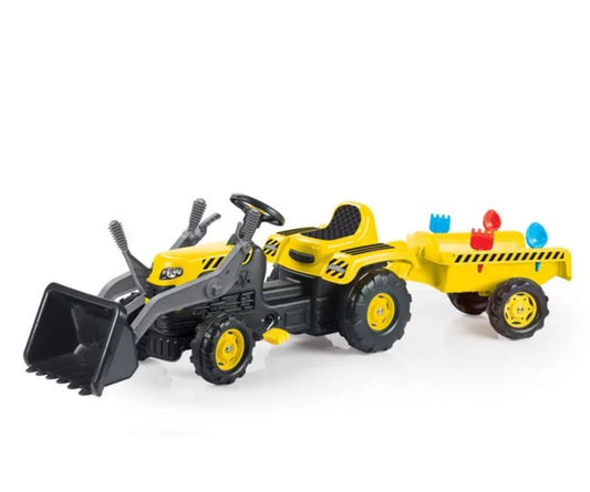Tractor cu Pedale Excavator Remorca & Accesorii 171x45x52cm