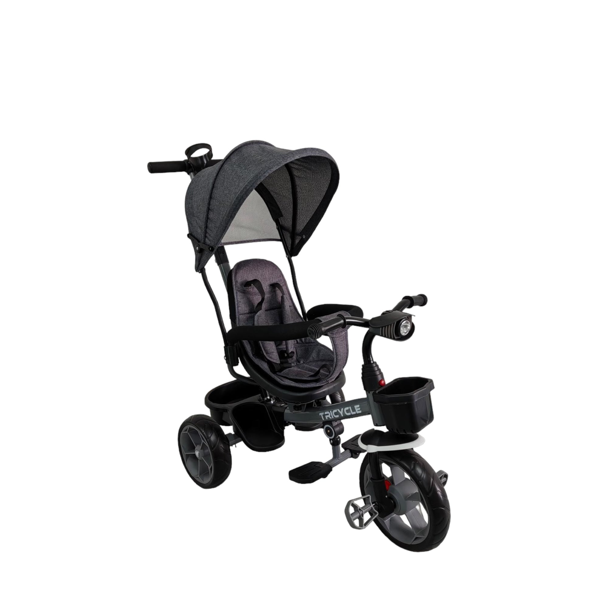 Tricicleta cu scaun rotativ, muzica si lumini,8 luni-4 ani