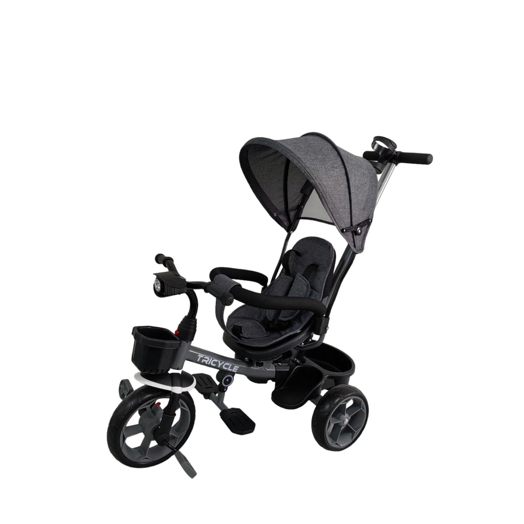 Tricicleta cu scaun rotativ, muzica si lumini,8 luni-4 ani