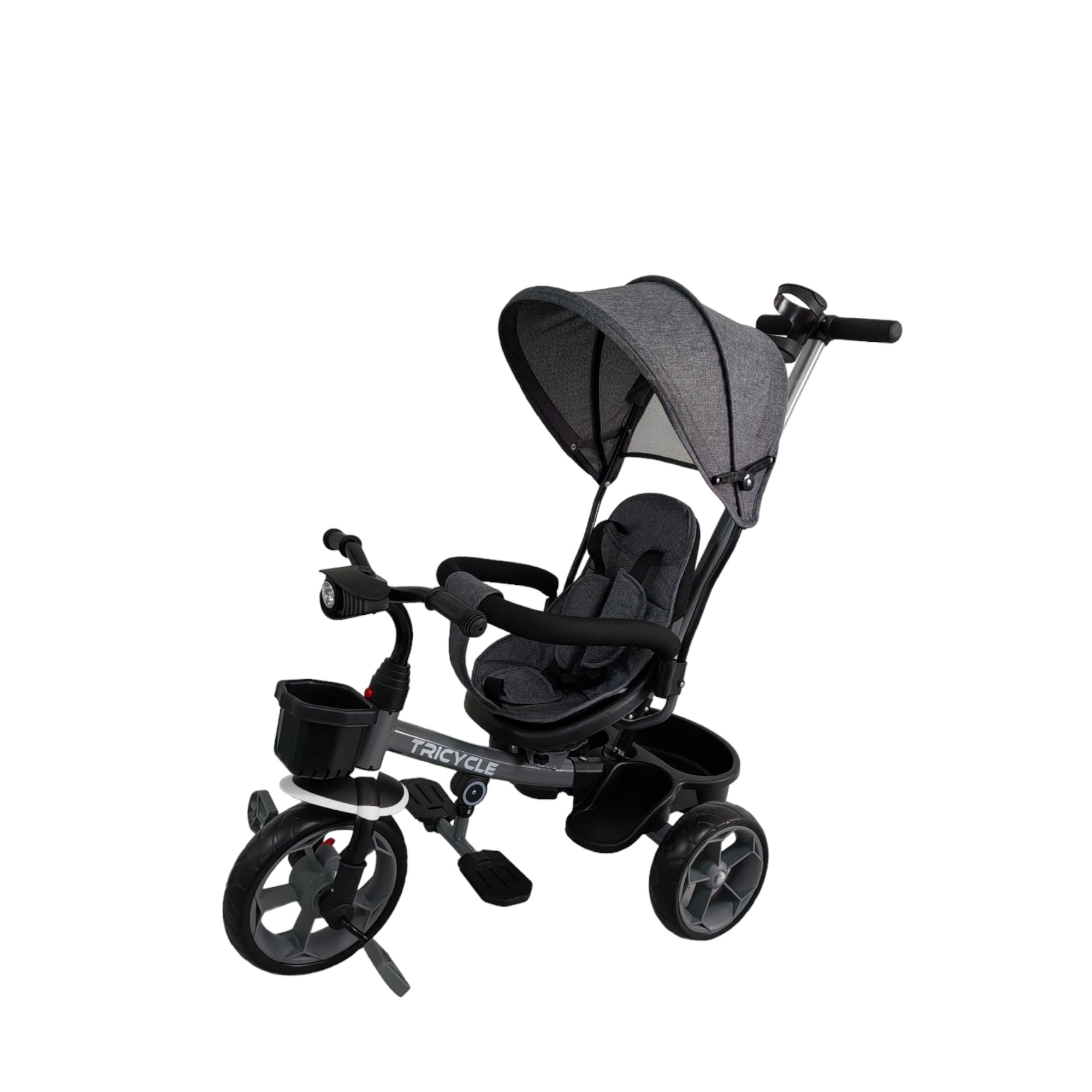 Tricicleta cu scaun rotativ, muzica si lumini,8 luni-4 ani