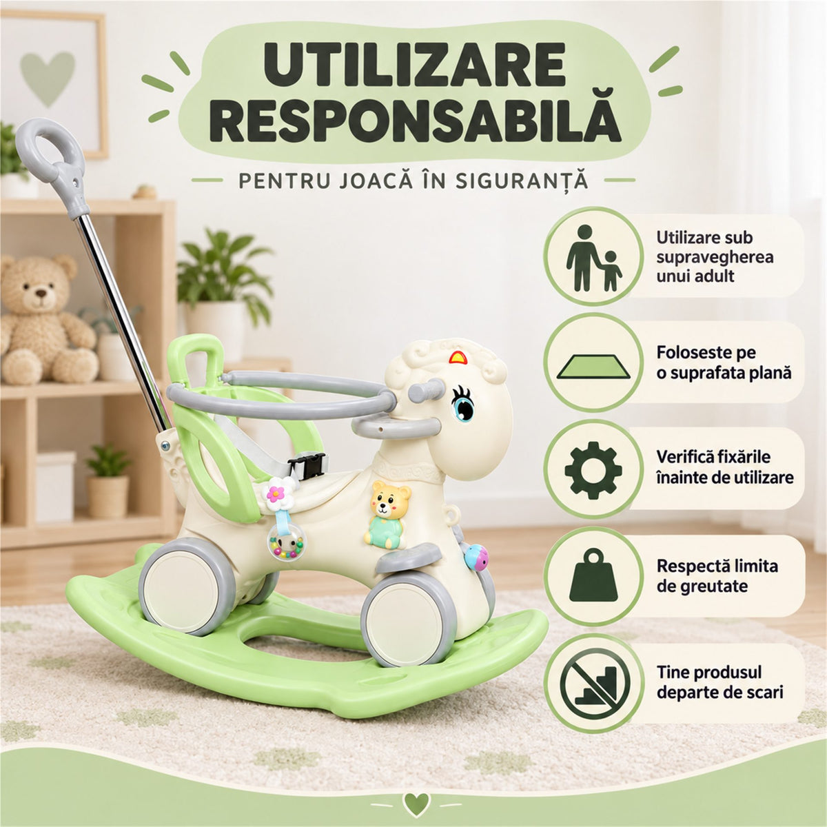 Detaliu balansoar verde