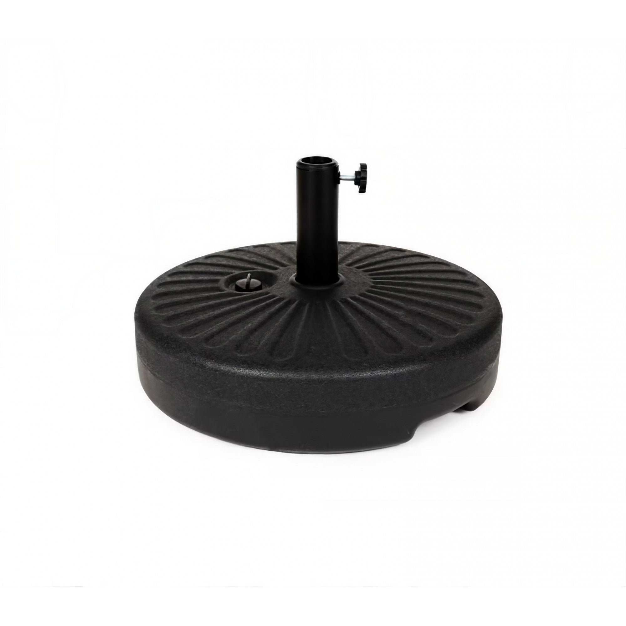 Baza umbrela din plastic , rotunda , 22 litri neagră