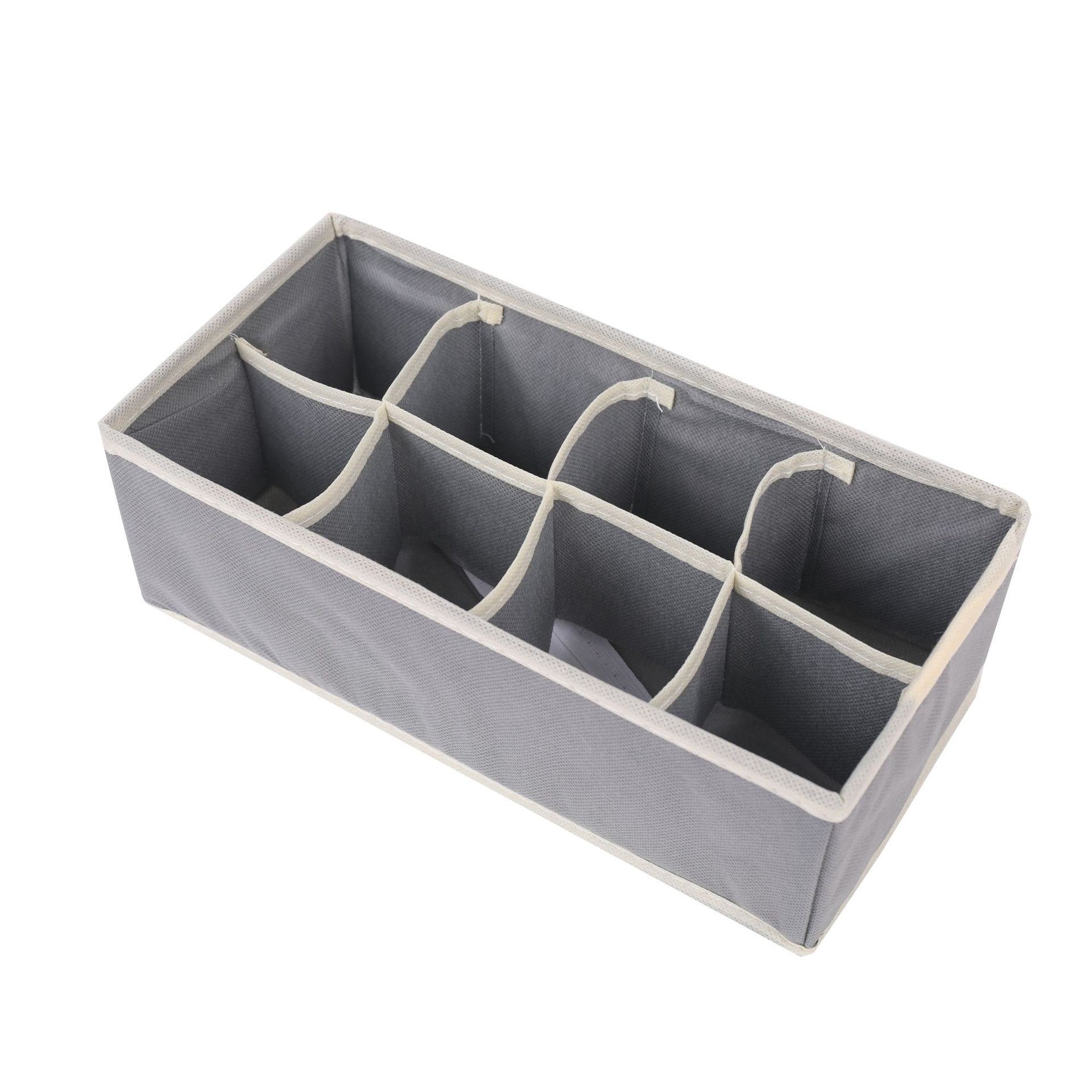 Cutie de depozitare pentru Lenjerie , material textil, 8 comportamente, 32 X 16 X 10cm Gri