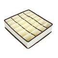 Cutie de depozitare pentru Lenjerie , material textil, 24 comportamente, 32 X 32 X 10 cm Bej