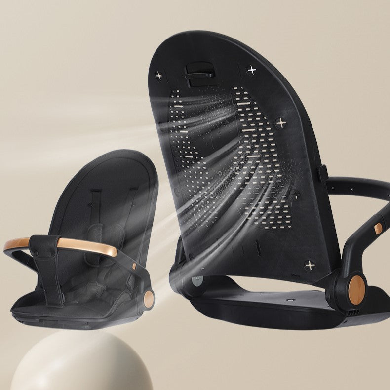 Cărucior sport 3in1, 6-36 luni , reversibil, pliabil, tăviță pentru masa, roti 360 si parasolar-Model Pisicute-Negru