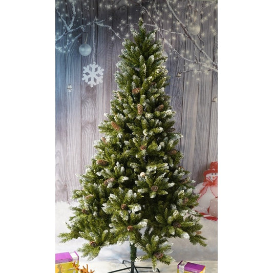Brad artificial bogat pulverizat cu zăpadă artificială , 210cm , 1266 ramuri