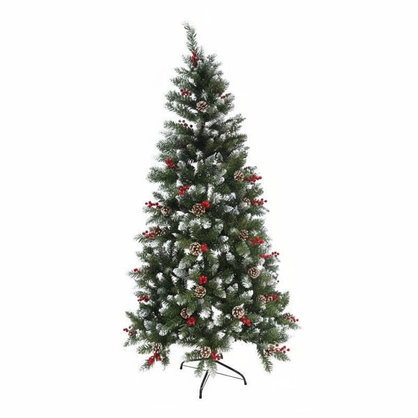 Brad artificial sectional pentru perete/Colț, 180 cm înălțime, decorat, suport inclus