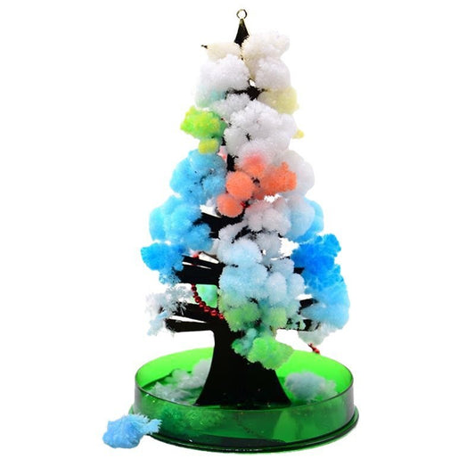 Jucarie Brad Magic Infloritor de Craciun, Crestere Lenta in 8-24 h, Decoratiune de Craciun, 16.5 x 9.5 x 9.5 cm