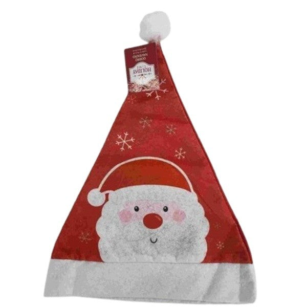 Căciulă de Moș Crăciun, Model cu Fulgi de Zăpadă, Alb/Roșu, Mărime Universală