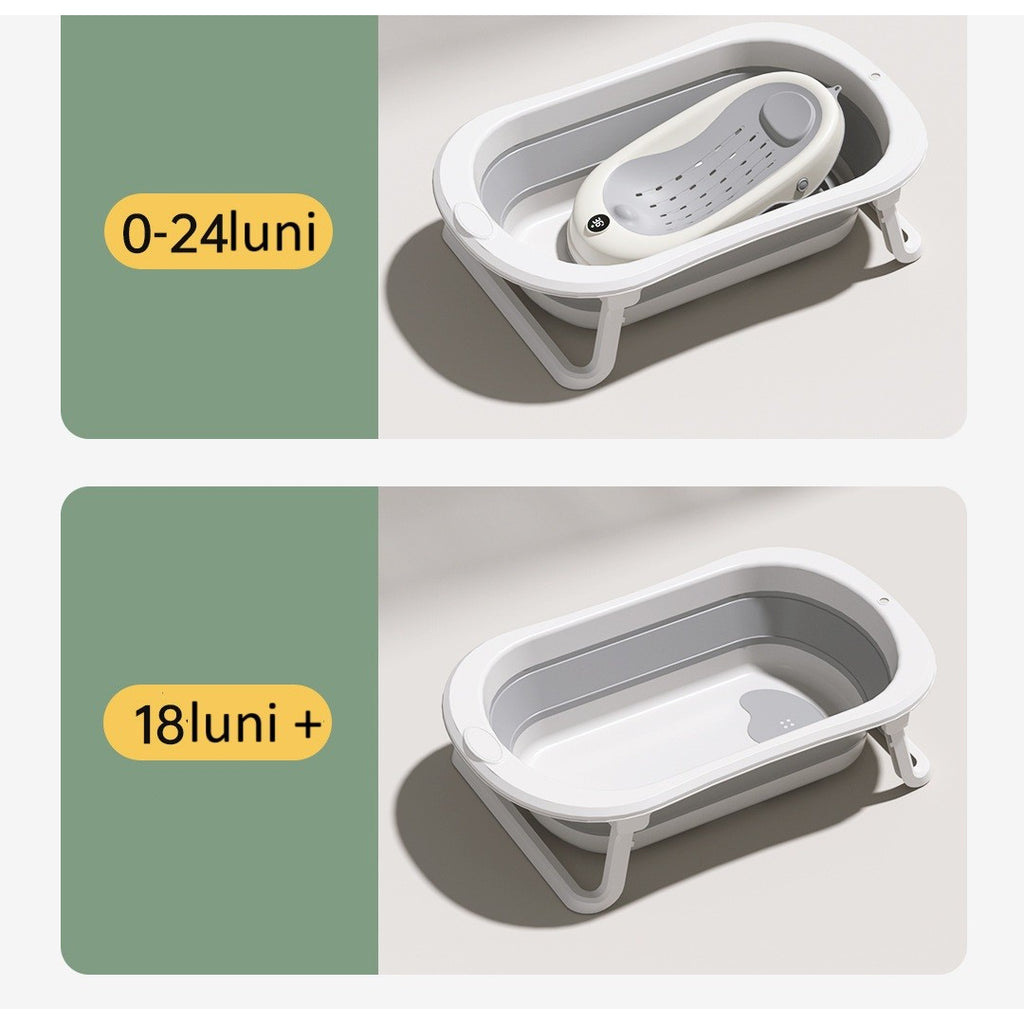 Cada de baie pliabila cu suport , indicator de temperatura , 0-8 ani , 45 L