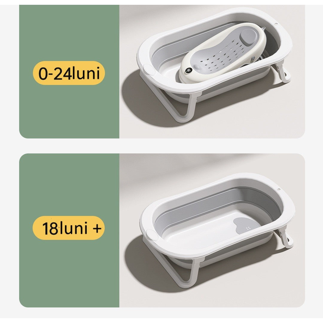 Cada de baie pliabila cu suport , indicator de temperatura , 0-8 ani , 45 L