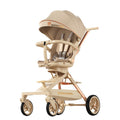 Cărucior sport 3in1, 6-36 luni , reversibil, pliabil, tăviță pentru masa, roti 360 si parasolar -Bej