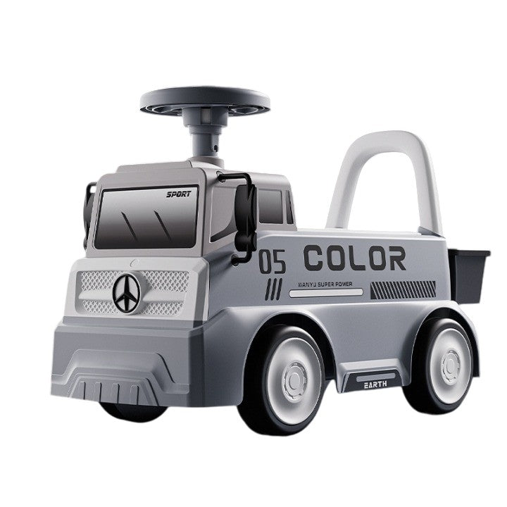 Mașinuță pentru copii, 3 ani, Model Camion, Sport, Claxon, Cutie Depozitare, 62x26x40 cm, Gri