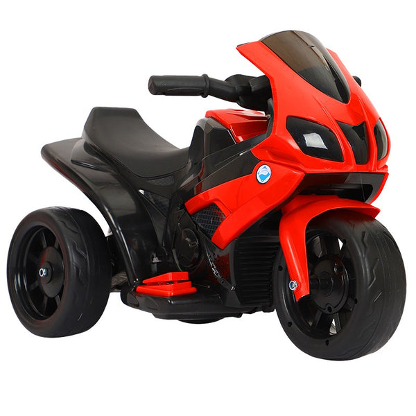 Motocicleta Electrica, cu Acumulator, cu Sistem Anti-Rasturnare, Sistem de Lumini si Sunet, 1-4 Ani, 42 x 68 x 36 cm, Rosu
