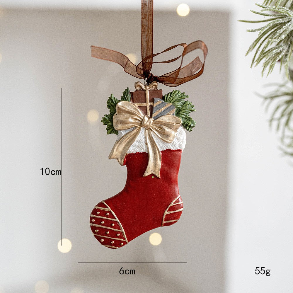 Decoratiune de Craciun, pentru Brad, Model Soseta