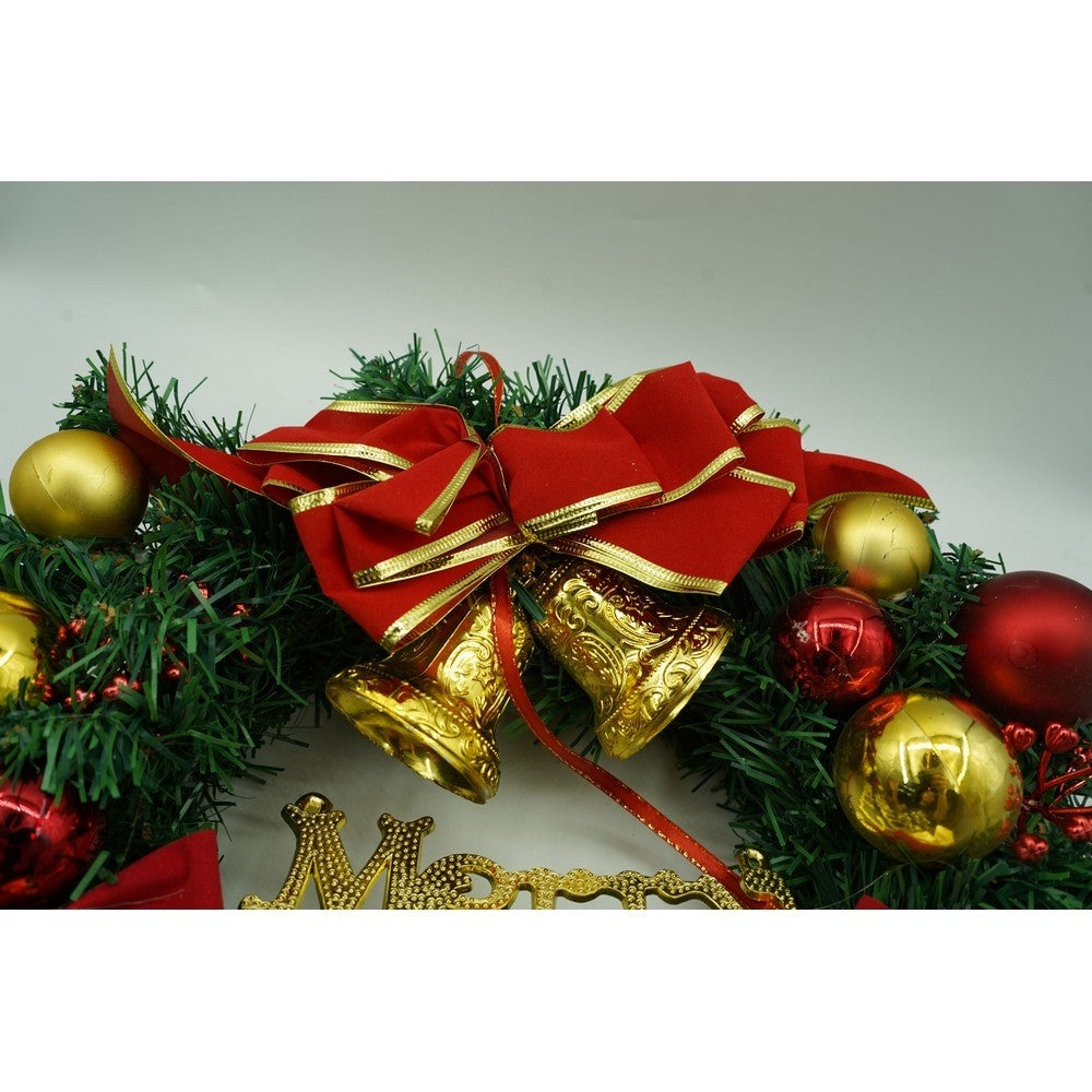 Coroniță de Crăciun decorată, 40cm