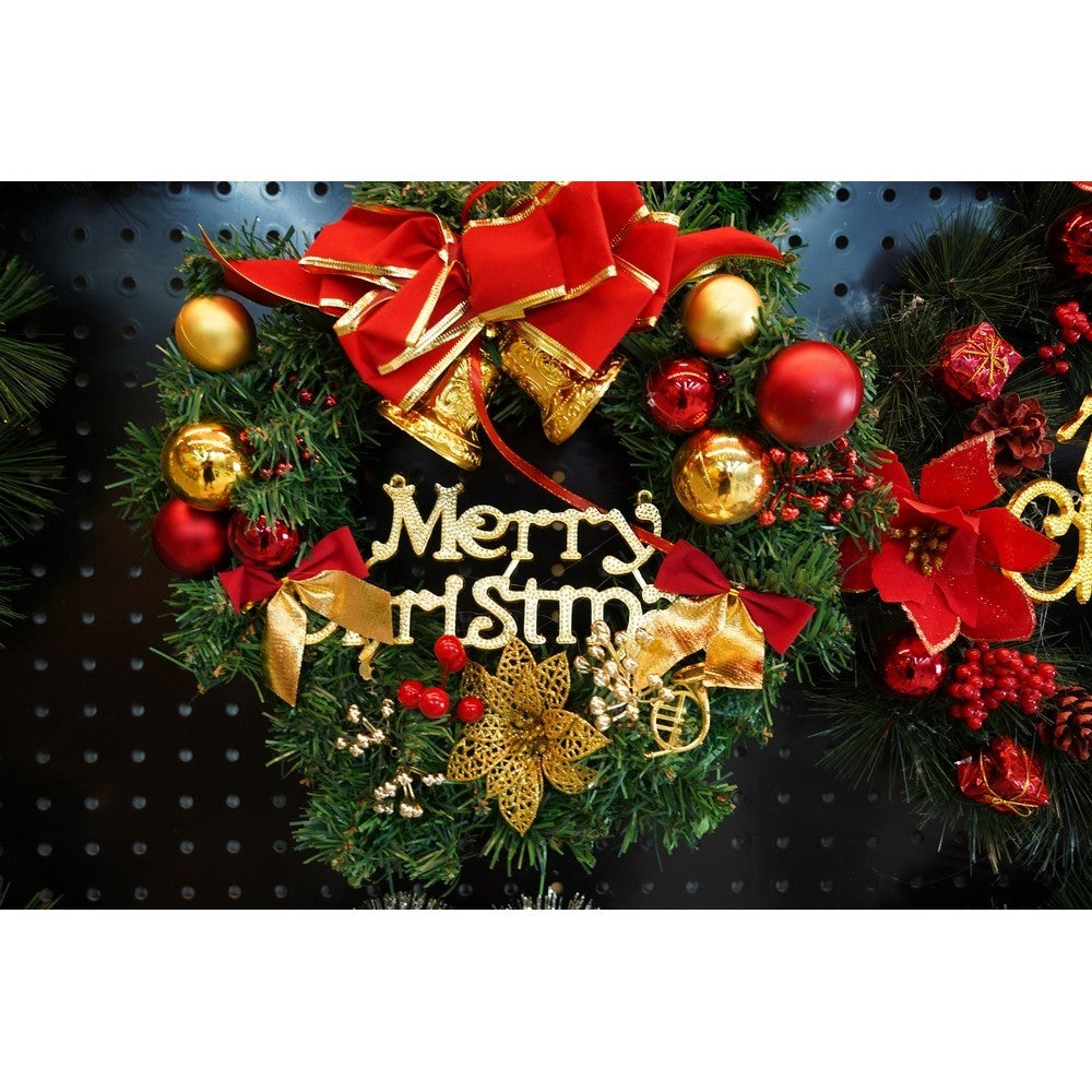 Coroniță de Crăciun decorată, 40cm