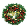 Coroniță Crăciun pentru ușa decorată cu conuri, globulețe 40 cm