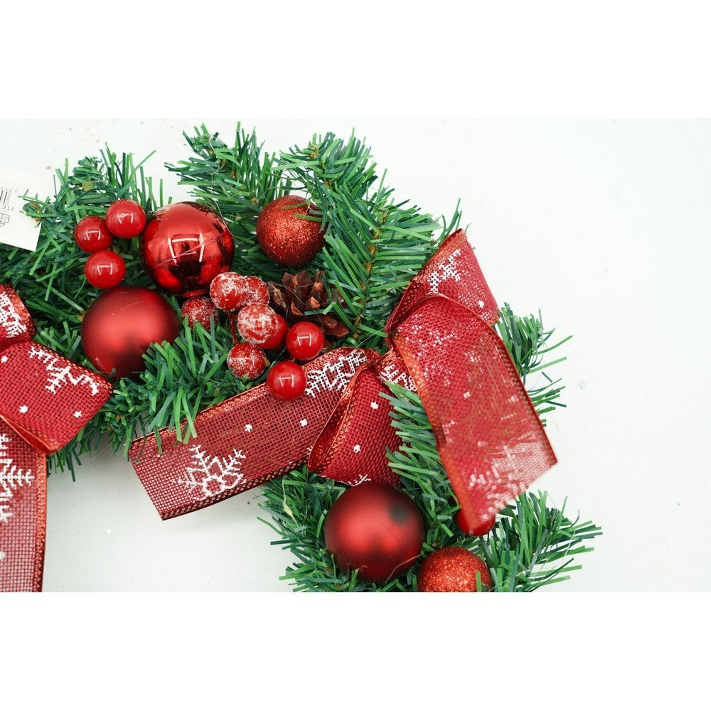 Coroniță de Crăciun decorată  pentru ușa, 35 cm