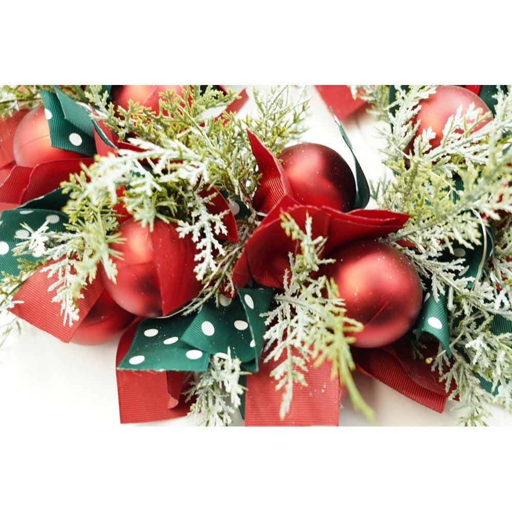 Coroniță de Crăciun decorată  pentru ușa, 40 cm