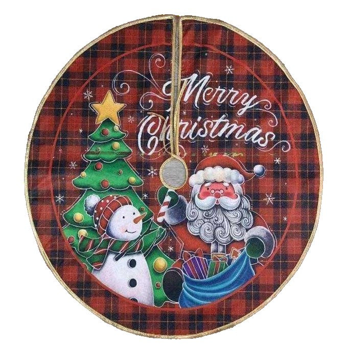 Covoraș pentru Brad, Model Mos Craciun cu Acadea, 90 cm