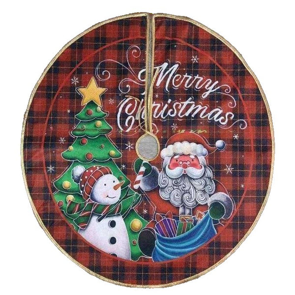 Covoraș pentru Brad, Model Mos Craciun cu Acadea, 90 cm