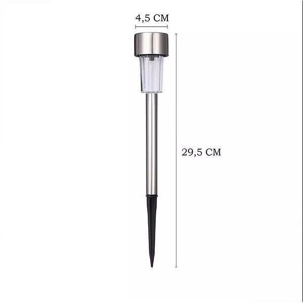 SET 6 Lămpi Solare LED de exterior pentru grădină din INOX , 29 cm , 0,06W