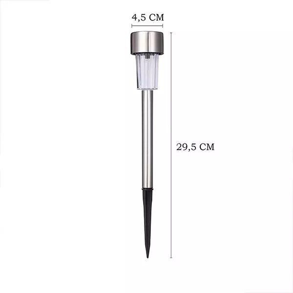 SET 6 Lămpi Solare LED de exterior pentru grădină din INOX , 29 cm , 0,06W