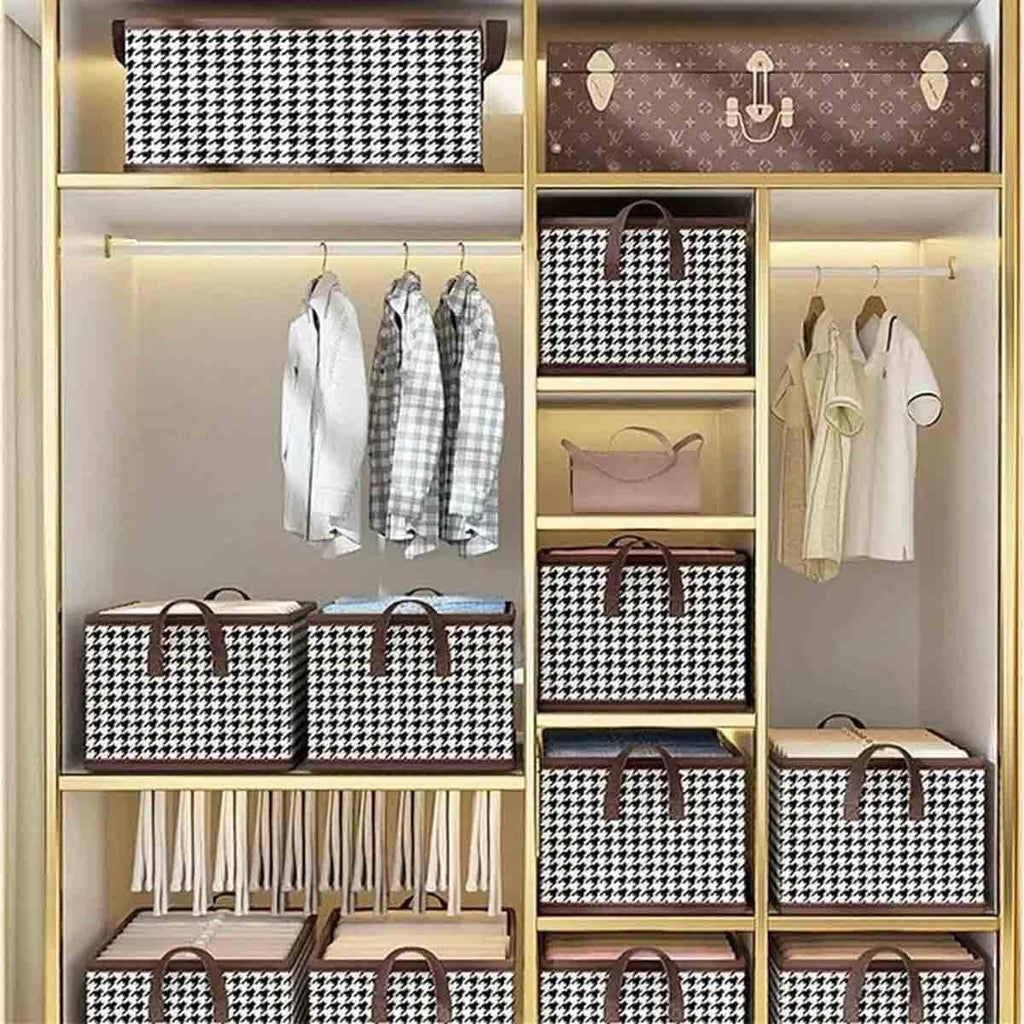 Cutie de depozitare pentru haine, lenjerie, șosete și sutiene - 9 compartimente, material textil