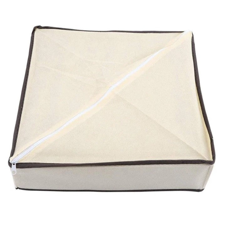 Cutie de depozitare pentru Lenjerie , material textil, 24 comportamente, 32 X 32 X 10 cm Bej