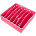 Cutie de depozitare pentru Lenjerie , material textil, 7 comportamente, 32 X 32 X 10cm cm Roz