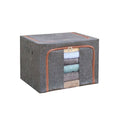 Cutie de depozitare pliabila cu fermoar 66L material textil 50x40x33cm Gri