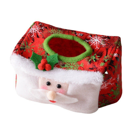 Cutie Decorativă pentru Șervețele, Model Mos Craciun, Tematică Crăciun, 16 x 10 cm