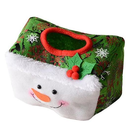 Cutie Decorativă pentru Șervețele, Model Om de Zapada, Tematică Crăciun, 16 x 10 cm